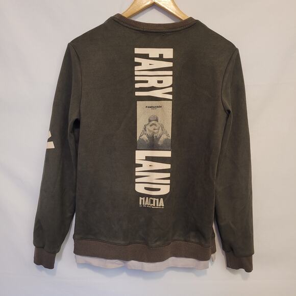 FAMOUS Fairyland Macma Greek Type Mastermind Graphic Y2K Sleeve Print Crewneck - Picture 4 of 16